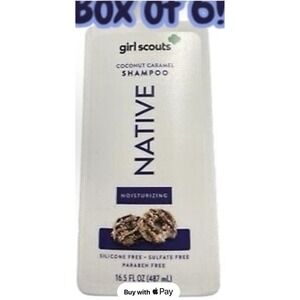 Box of 6 Native Girl Scouts Moisturizing Shampoos Coconut Caramel 16.5 oz